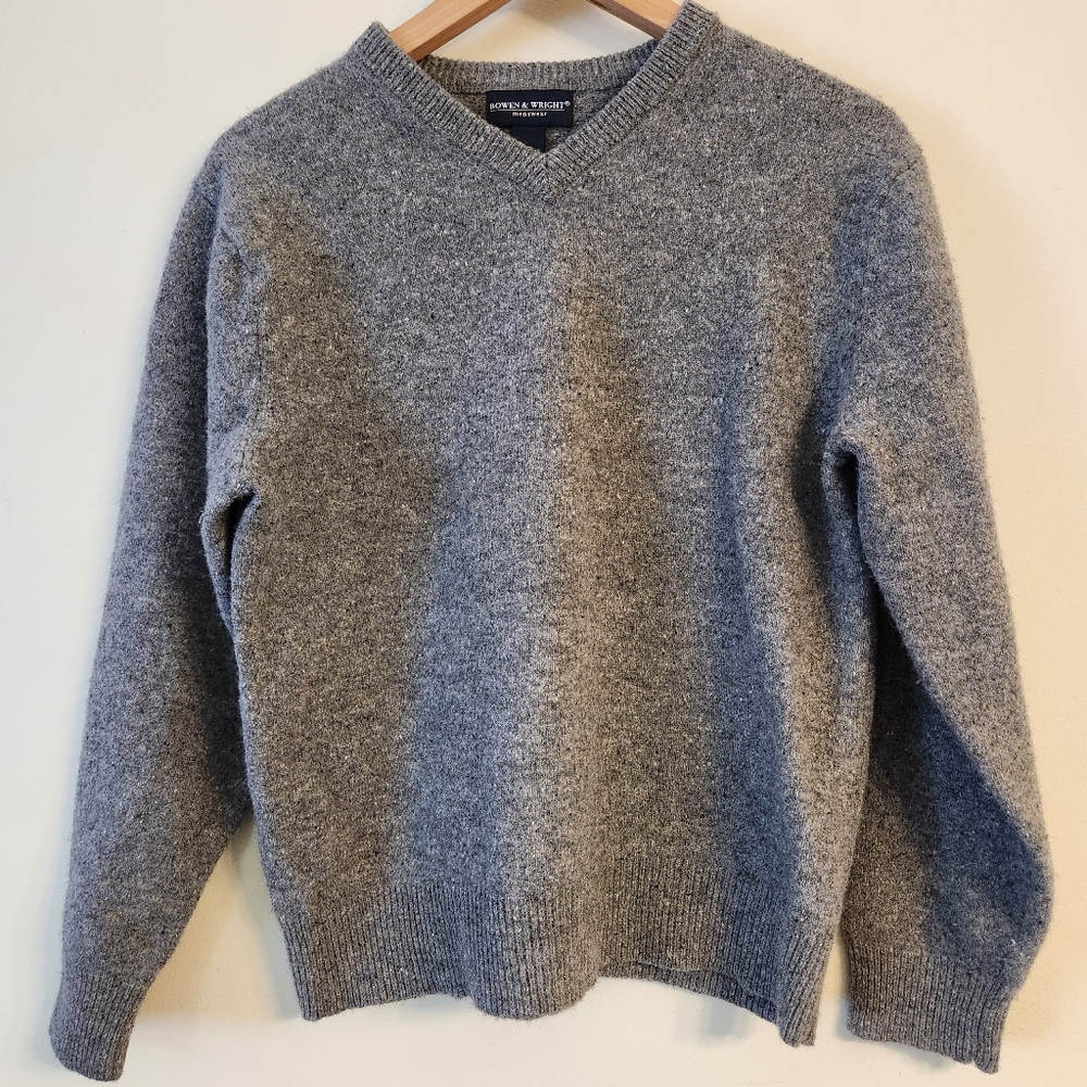 Bowen & Wright Men’s 100% Lamb’s Wool Sweater Size M (Feels like Size Small)